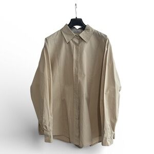 OAK + FORT Women's Beige Button Down Shirt - SAMPLE